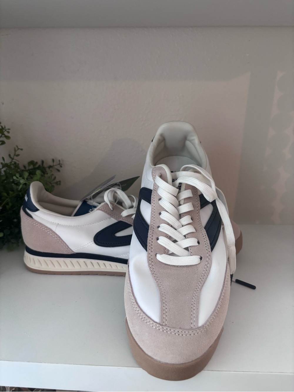 Tretorn Women's Sneakers in White, Beige & Navy